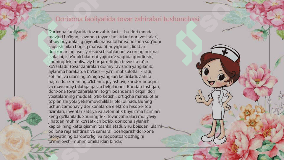 Dorixonalarning tovar zahiralari tahlili 3