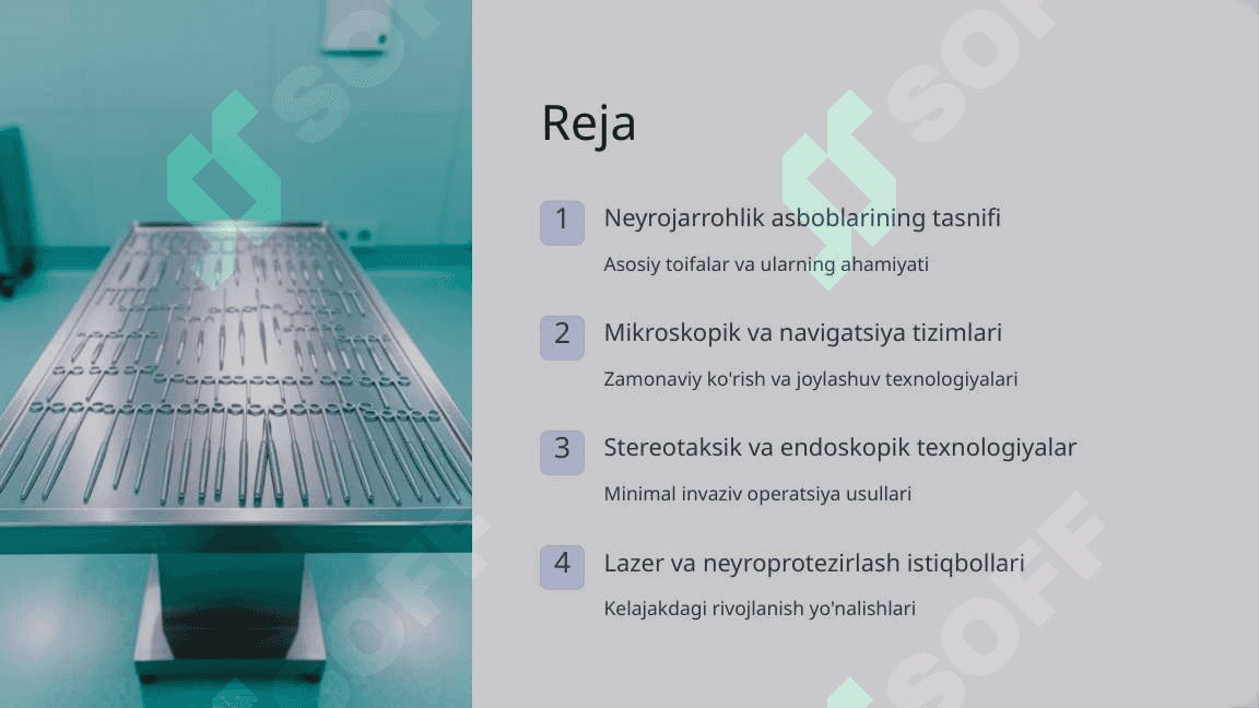 Neyrojarrohlik amaliyotida ishlatiladigan asboblar va apparatlar 2