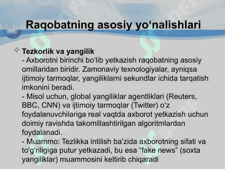 Jahon media va axborot makonida raqobat 5