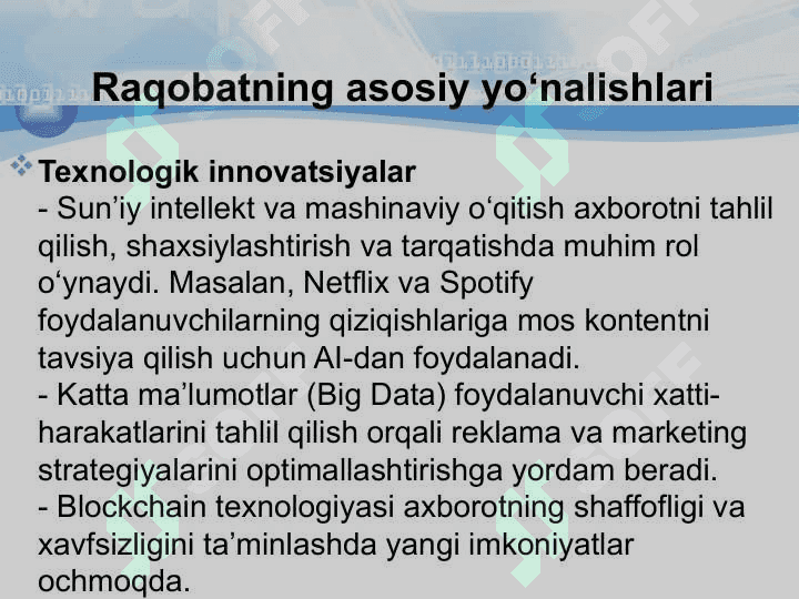 Jahon media va axborot makonida raqobat 7