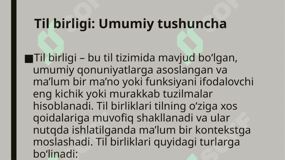 Qaysi biriklar nutqiy, qaysilar til birligi sifatida hisoblanadi? 2