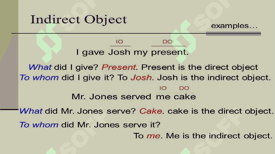 Verbs, objects and complements 4