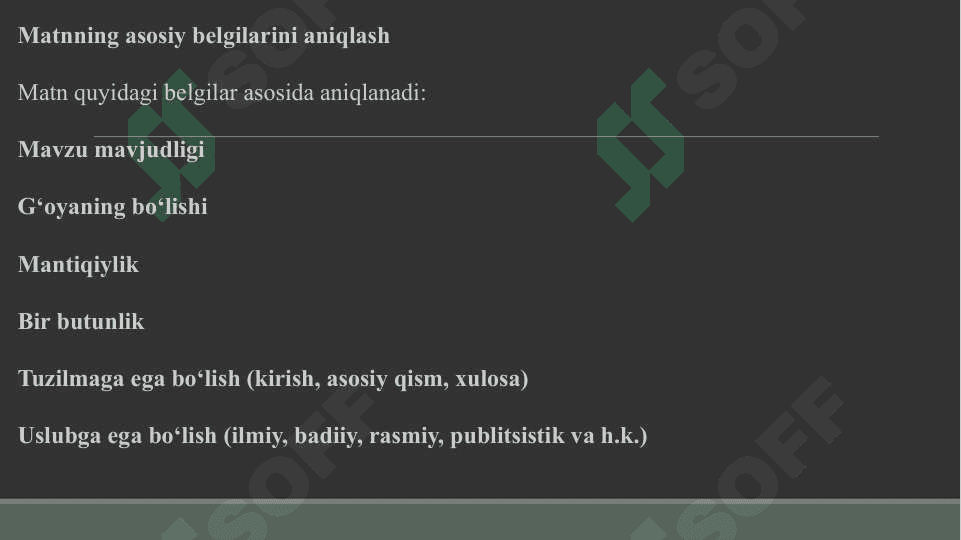 MATN MOHIYATINI ANIQLASH 4