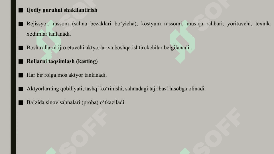 Spektakl sahnalashtirishdan oldingi ishlar 4