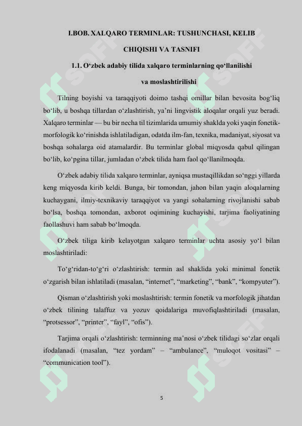 O'ZBEK ADABIY TILIDA XALQARO TERMINLARNING O'RNI 5