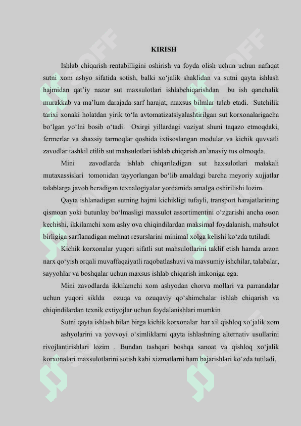 Sut va sut maxsulotlarini qayta ishlash Texnologiyasi 3