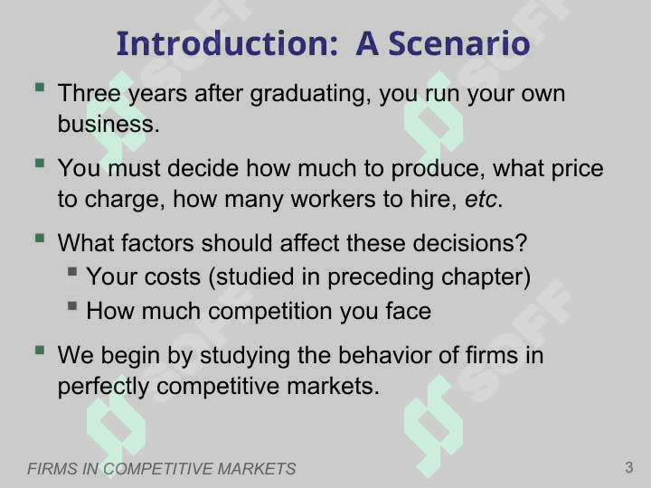 Firms in Competitive Markets 3