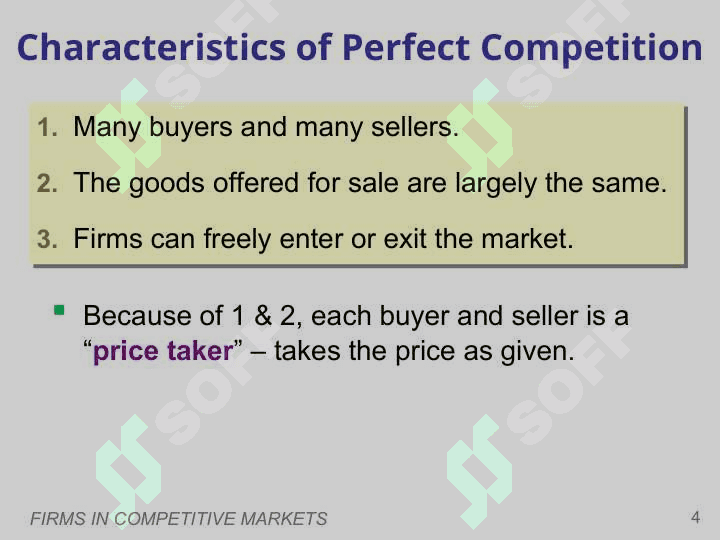 Firms in Competitive Markets 4