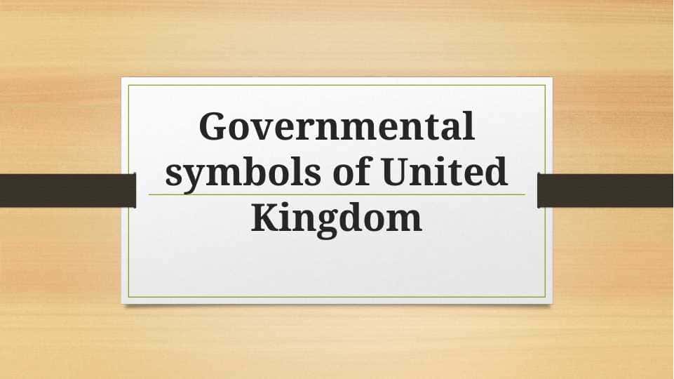 Governmental symbol of UK
