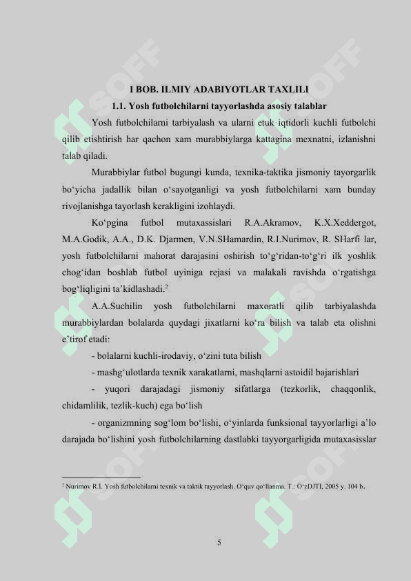Yosh futbolchilarni umumiy va jismoniy tayyorgarligini tarbiyalash 5