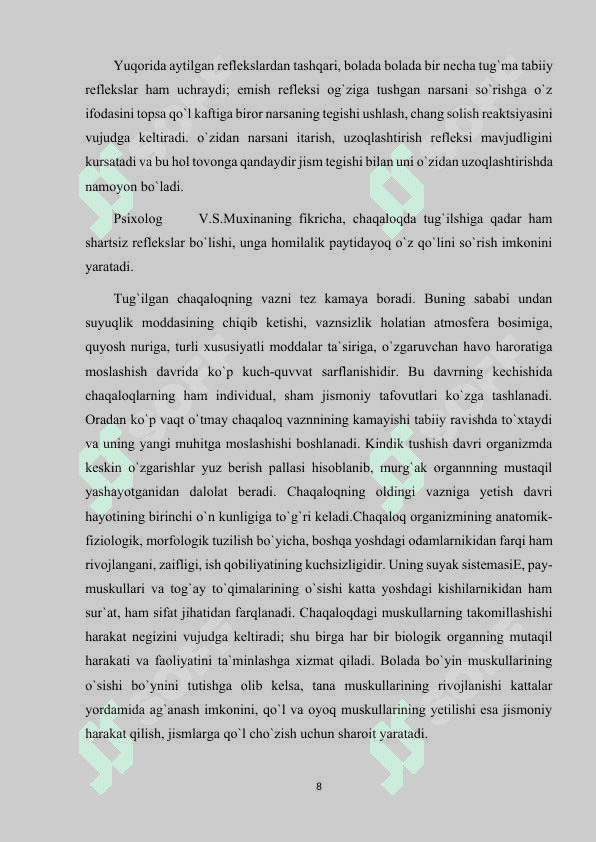 MAKTABGACHA TA'LIM TASHKILOTINING VA OILA HAMKORLIGINING NAZARIYASI VA AMALIYOTI 8