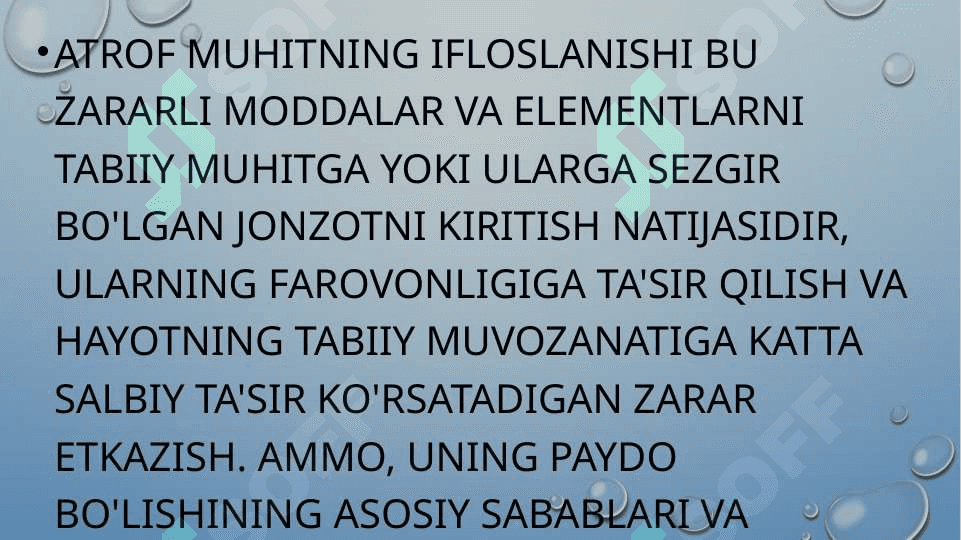Atrof muhitning ifloslanishi 3