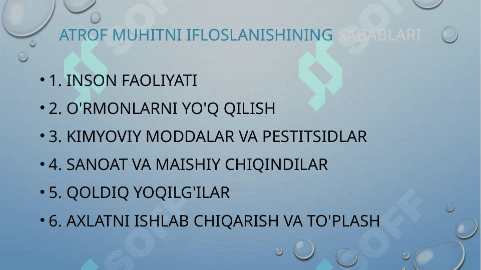Atrof muhitning ifloslanishi 4