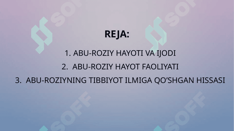 Ar-Roziy va uning tibbiyot ilmiga qo’shgan hissasi 2