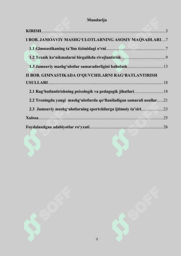 Gimnastikada jamoaviy mashg‘ulotlarning samaradorligi 2