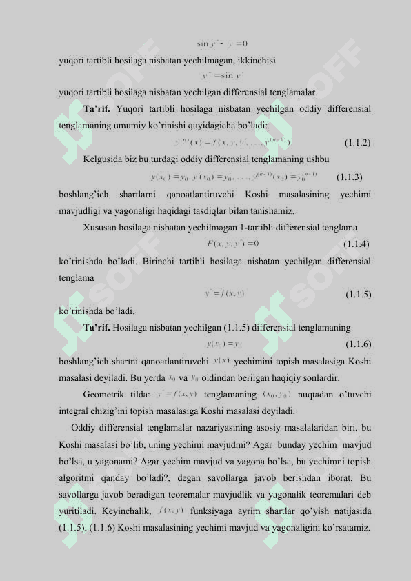 O‘zgaruvchilari ajraladigan differensial tenglamalar 8