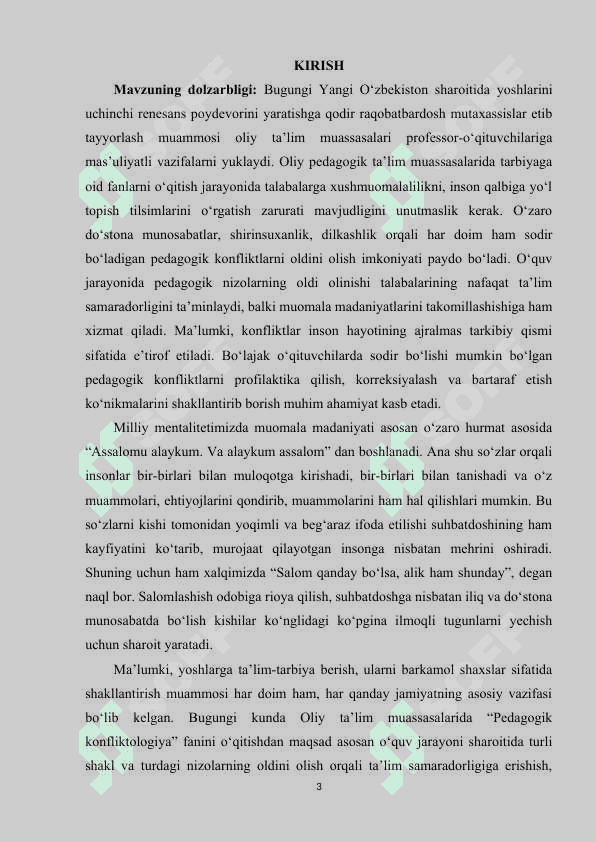 O’qituvchi-o’qituvchi”, “o’qituvchi-o’quvchilar jamoasi”, “o’qituvchi-maktab rahbariyati”, “o’qituvchi-bolalarning ota-onalari 3