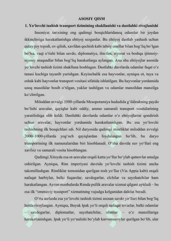 Oʻzbekiston Respublikasi va xorijiy davlatlarda yoʻlovchi tashishning rivojlanish tarixi 4