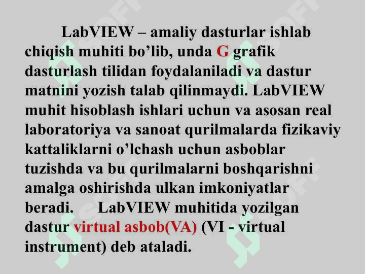 LabVIEW dasturi haqida umumiy ma’lumotlar. 3