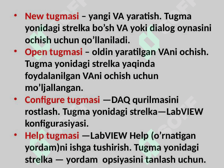 LabVIEW dasturi haqida umumiy ma’lumotlar. 7