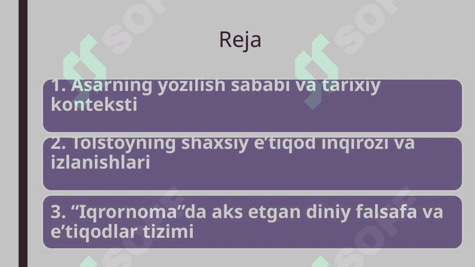 Lev Tolstoyning "Iqrornoma" asaridagi diniy e'tiqodlarni tahlil qilish 2