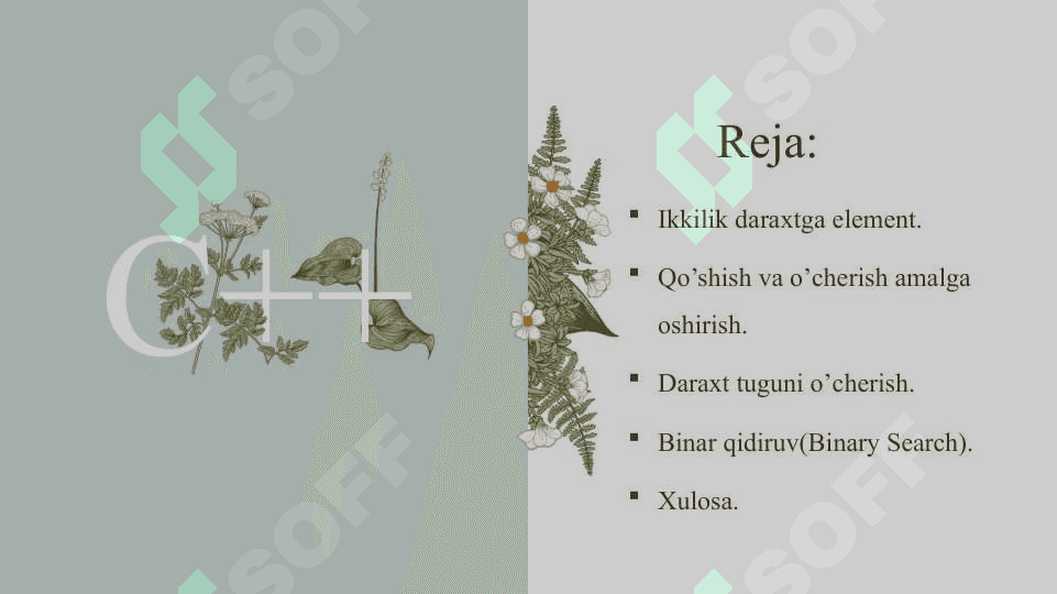 Ikkilik daraxtga element qoshish element ochirish va qidiruv algoritmlari 2