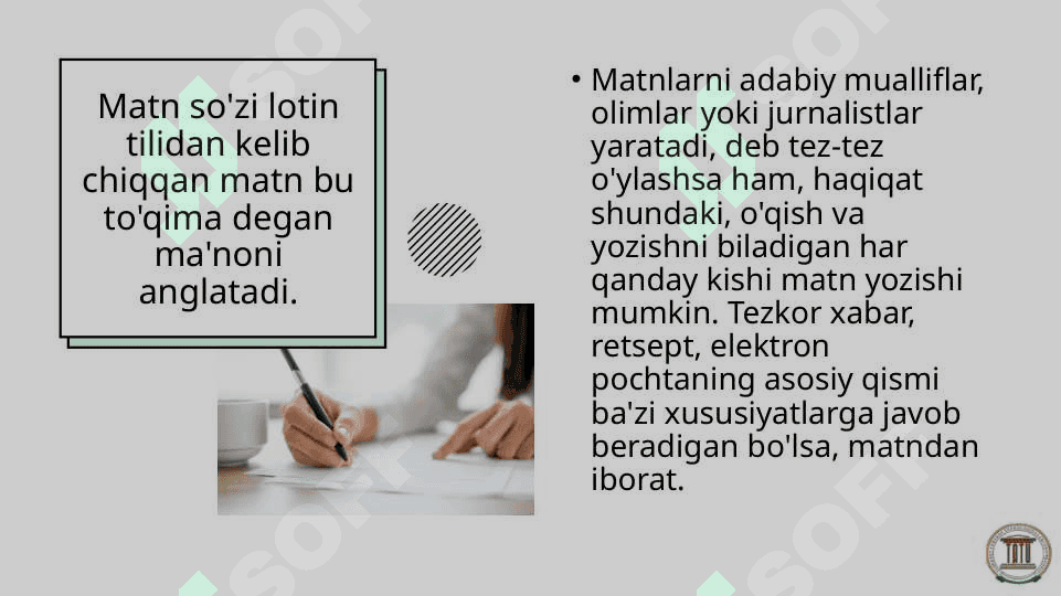 Matn hosil qiluvchi vositalar 4