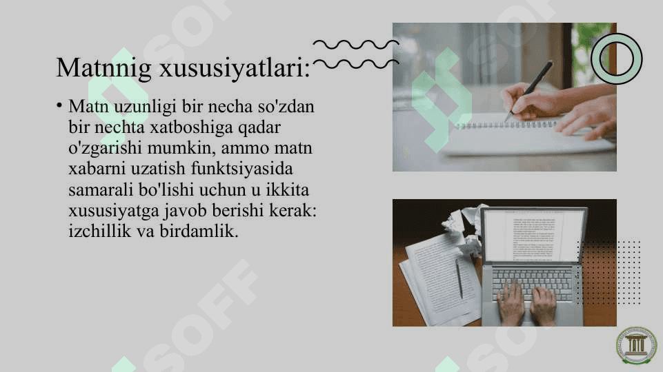Matn hosil qiluvchi vositalar 5