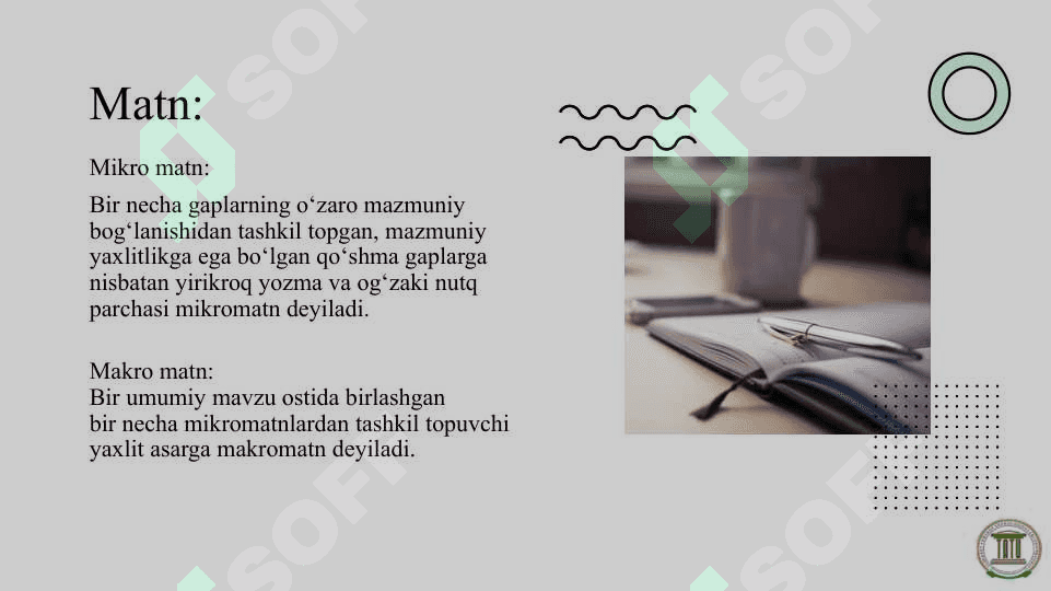 Matn hosil qiluvchi vositalar 8
