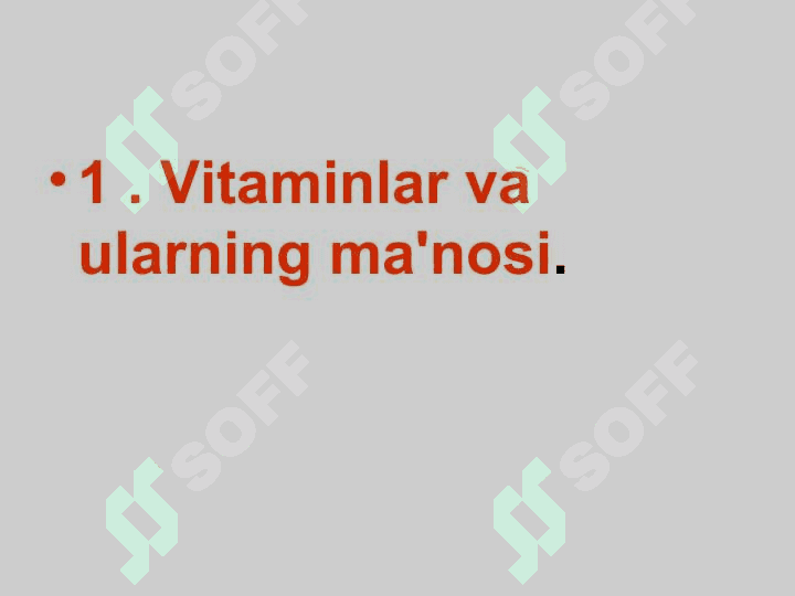 VITAMINLAR 2