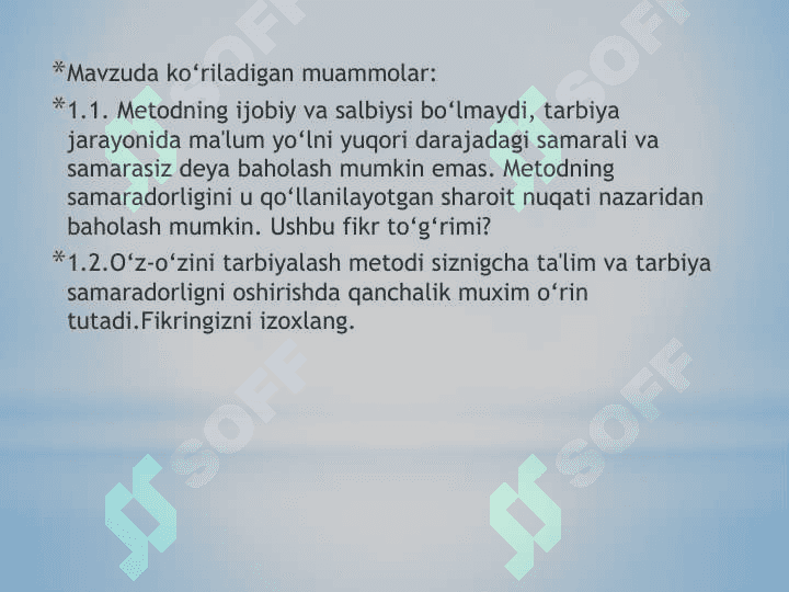 Tarbiya metodlari va vositalari 3