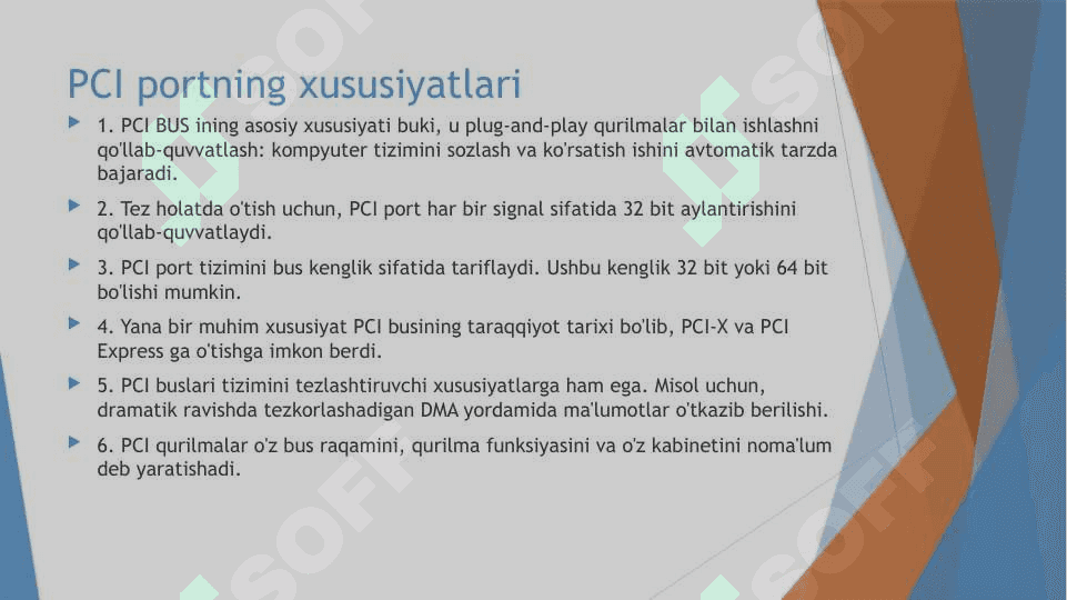 Zamonaviy shinalarning xususiyatlari. PCI va AGP misolida v2(kengaytirilgan .pptx) 6