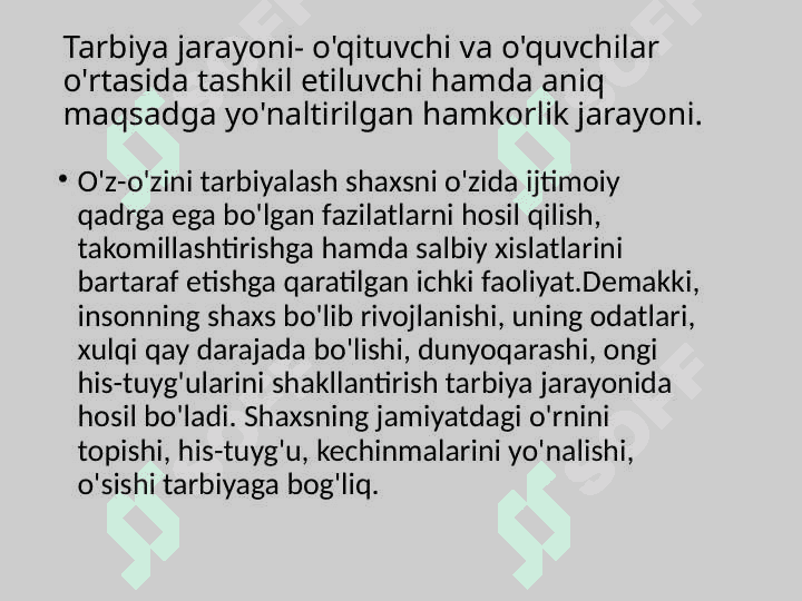 TARBIYA JARAYONI 4