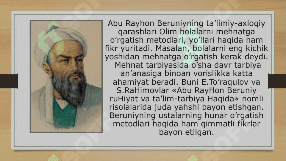 Abu Rayhon Beruniy ta'lim tarbiyaga oid qarashlari 5