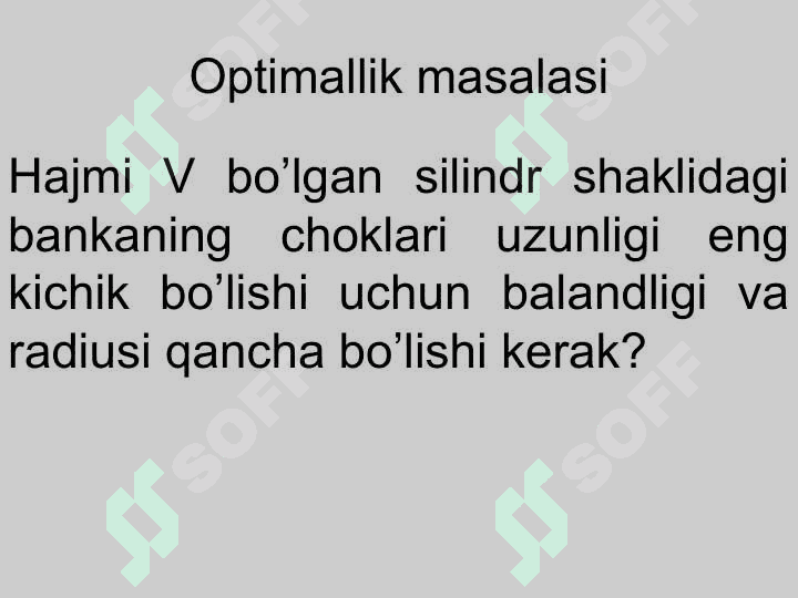 Simpleks usuli MathCADda 2