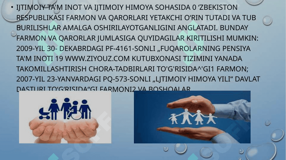 ijtimoiy taminot:uning vazifasi tarixi va kelajagi 7