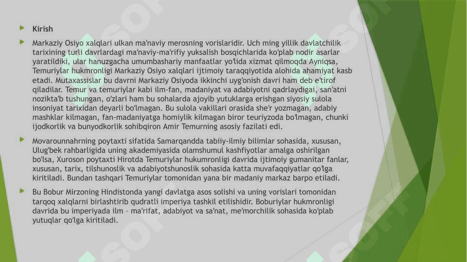 “XUMOYUNNOMA” BOBURIYLAR ILMIY MEROSINING NODIR GAVARI 3