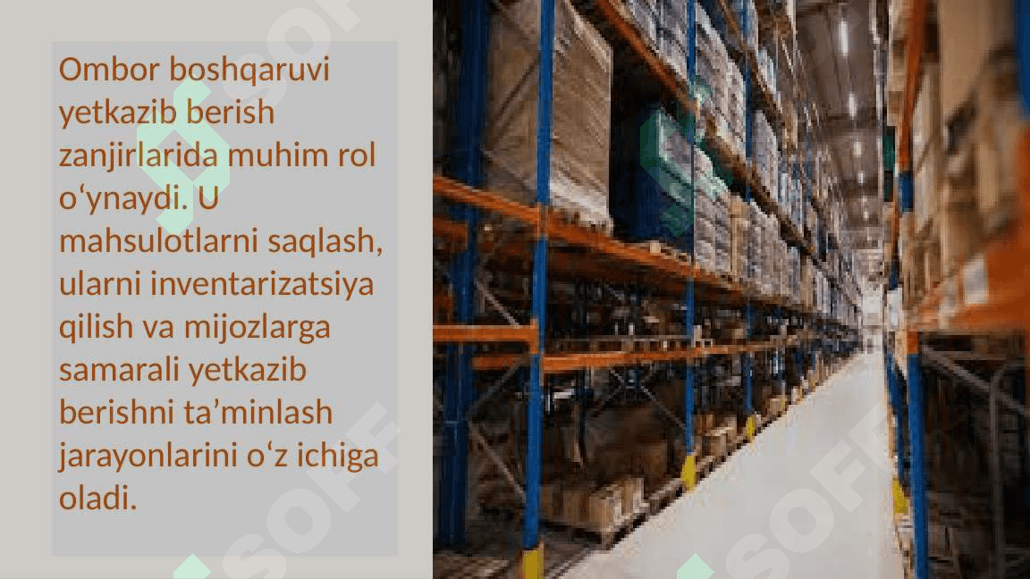 Yetkazib berish zanjirlarida ombor boshqaruvi 2