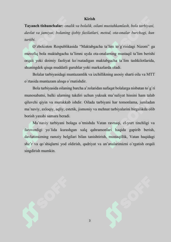 MAKTABGACHA TA’LIM MUASSASASI, OILA VA MAKTAB HAMKORLIGI 3