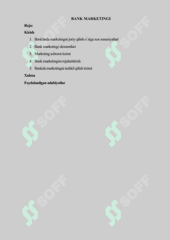 BANK MARKETINGI 2