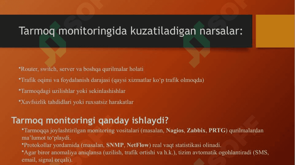 Tarmoq monitoringi va boshqarish 4