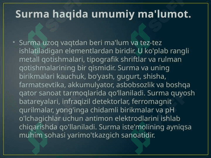 Surmaning analitik kimyosi 3