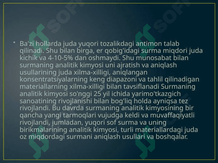 Surmaning analitik kimyosi 4