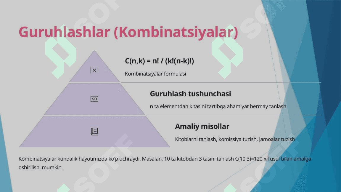 Kombinatorika: Asosiy Tushunchalar 4