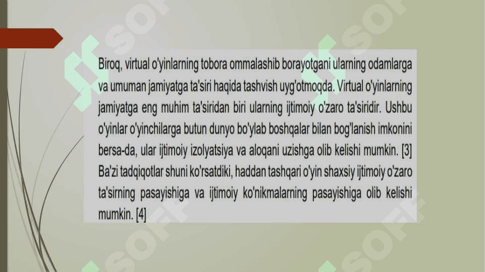 VIRTUAL O’YINLARNING YOSHLAR ONGIGA TA’SIRI 8