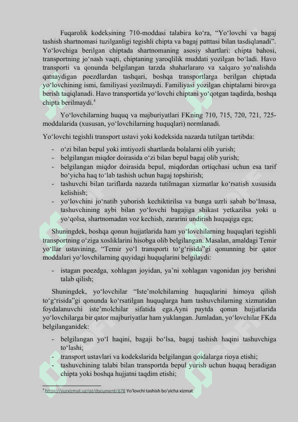 Yo’lovchi,bagaj va yuk tashish 5