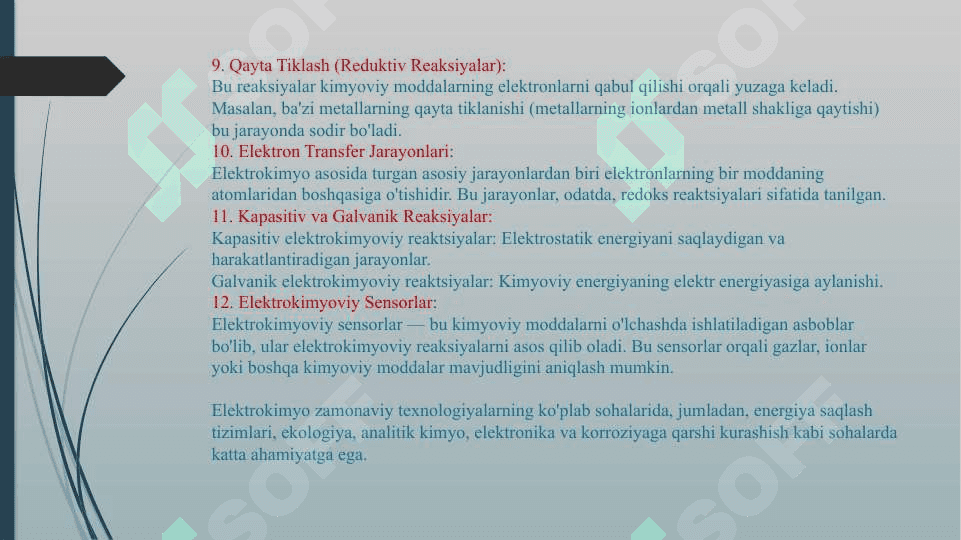 Elektrokimyo. Eritma va suyuqlanmalarda boradigan jarayonlar 4