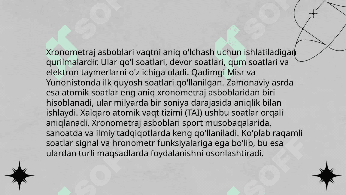 Xronometraj oʻtkazishga tayyorgarlik koʻrish. 4