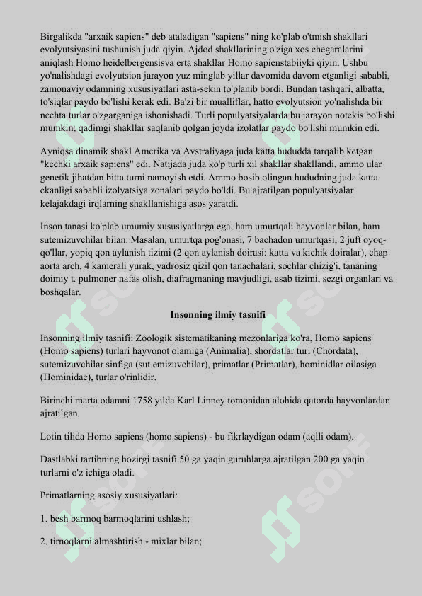 ODAMNING PAYDO BO'LISHIGA DOIR ZAMONAVIY G'OYALAR VA ULARNING  ISBOTI 3
