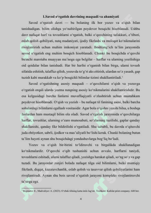 Savod o‘rgatish davrida yozuv darslarida imlo ustida ishlash 4